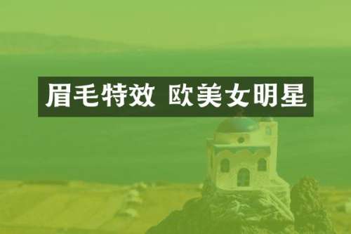 眉毛特效 欧明星