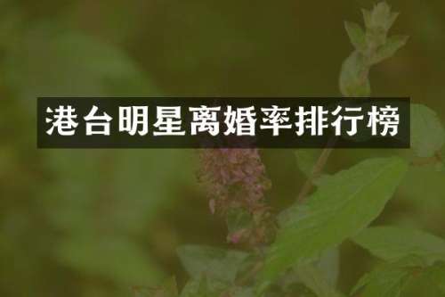 港台明星排行榜