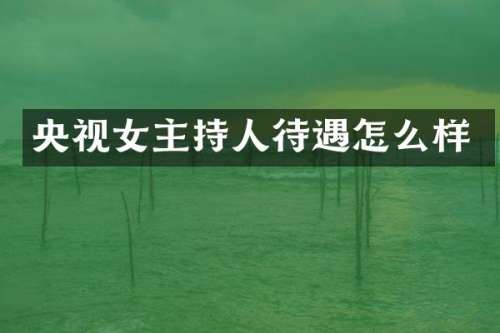 央视女主持人待遇怎么样