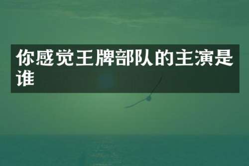 你感觉王牌部队的主演是谁