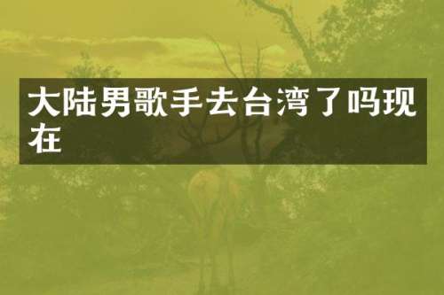 大陆男歌手去台湾了吗现在