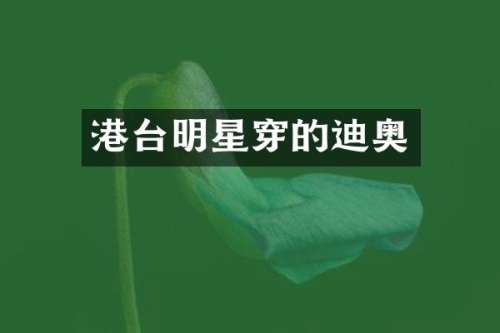 港台明星穿的