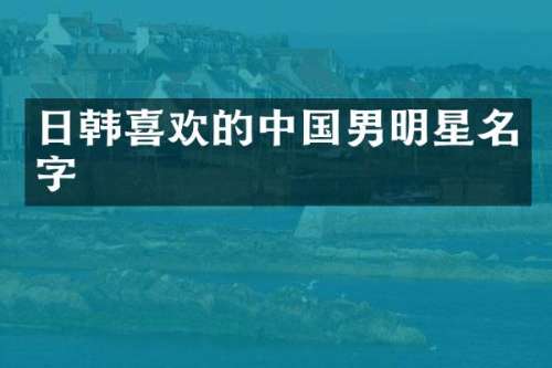 日韩喜欢的中国男明星名字
