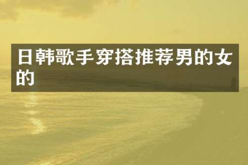 日韩歌手穿搭推荐男的女的