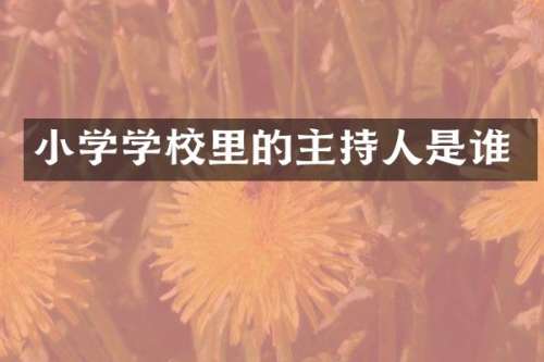 小学学校里的主持人是谁