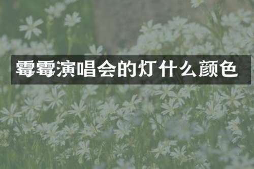 演唱会的灯什么颜色