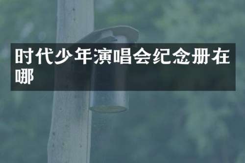 时代少年演唱会纪念册在哪