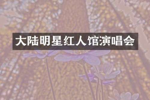 大陆明星红人馆演唱会