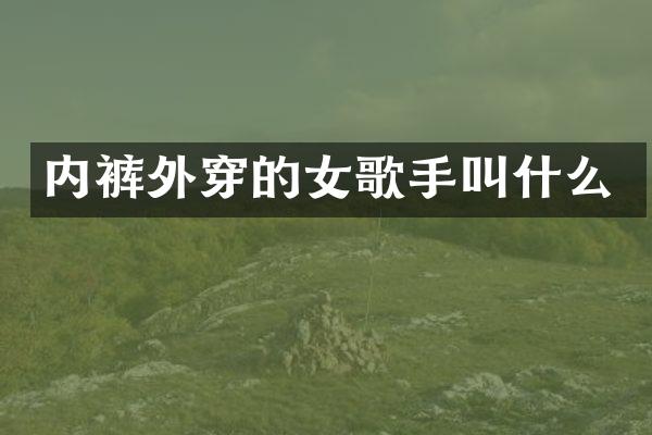 内裤外穿的女歌手叫什么