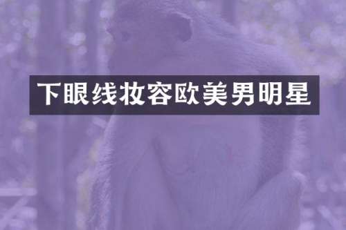 下眼线妆容欧美男明星