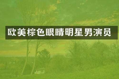 欧美棕色眼睛明星男演员