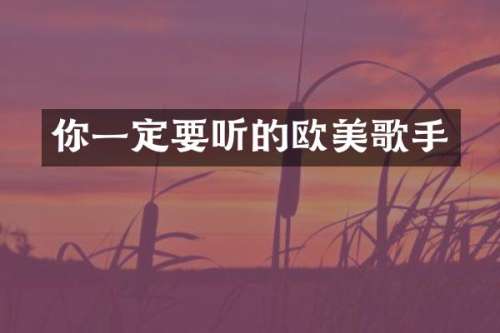 你一定要听的欧美歌手
