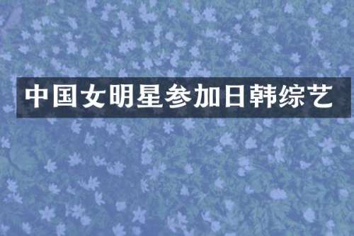 中国女明星参加日韩综艺