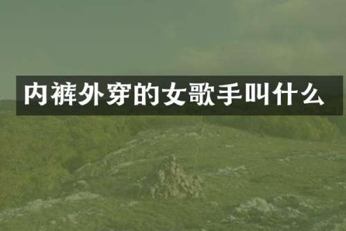 内裤外穿的女歌手叫什么