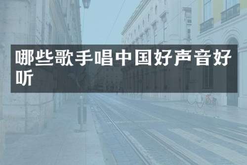 哪些歌手唱中国好声音好听