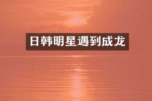 日韩明星遇到成龙