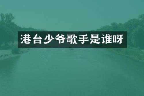 港台少爷歌手是谁呀