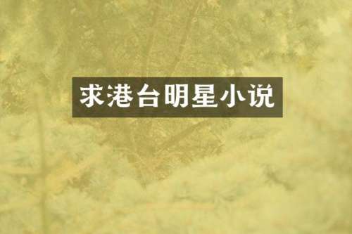 求港台明星小说