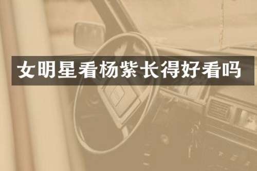 女明星看杨紫长得好看吗