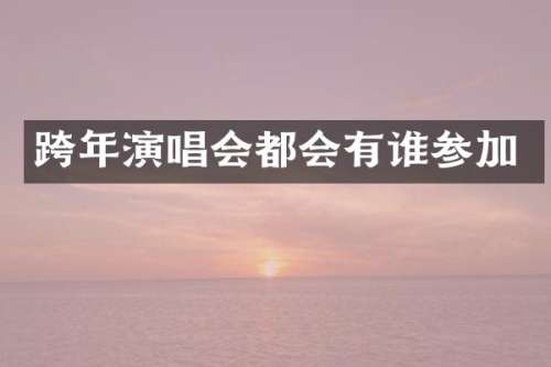 跨年演唱会都会有谁参加