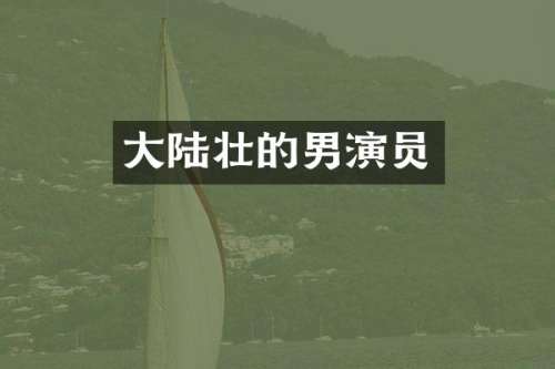 大陆壮的男演员