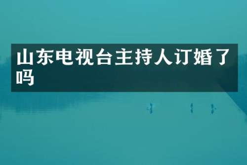 山东电视台主持人订婚了吗