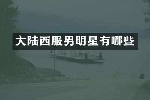 大陆西服男明星有哪些