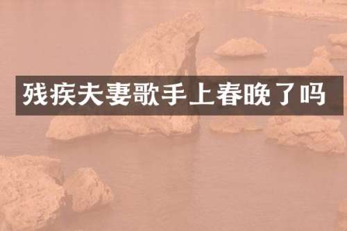 残疾夫妻歌手上了吗