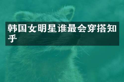 韩国女明星谁最会穿搭知乎