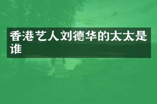 香港艺人刘德华的太太是谁