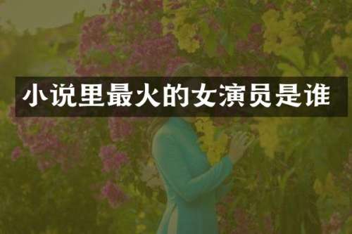 小说里最火的女演员是谁