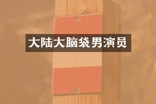 大陆大脑袋男演员