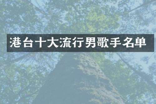 港台十大流行男歌手名单