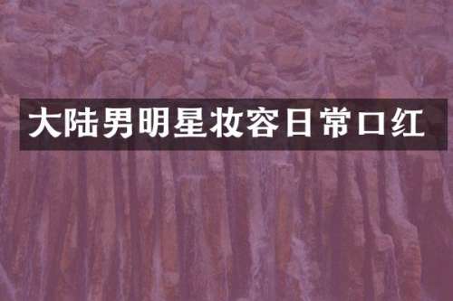 大陆男明星妆容日常口红