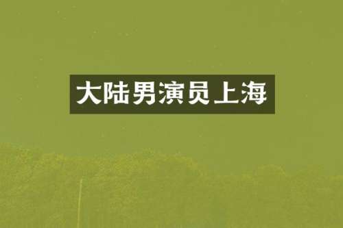 大陆男演员上海