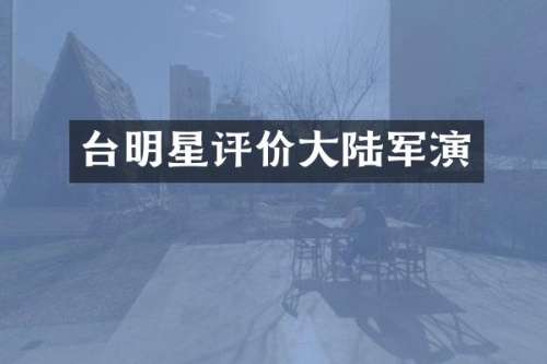 台明星评价大陆军演