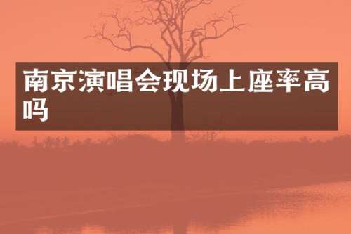 南京演唱会现场上座率高吗