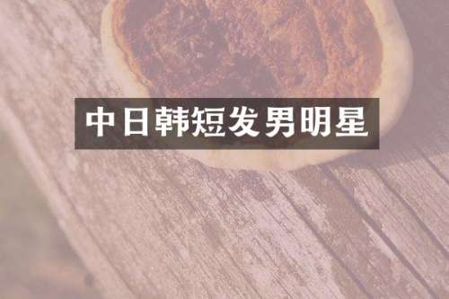 中日韩短发男明星