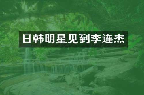 日韩明星见到李连杰