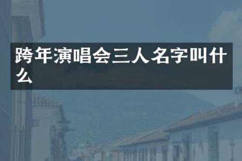 跨年演唱会三人名字叫什么