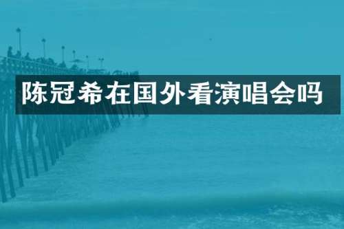 陈冠希在国外看演唱会吗