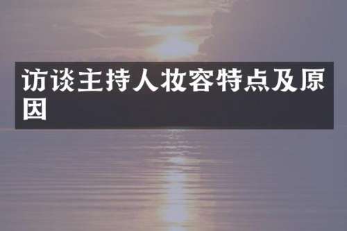 访谈主持人妆容特点及原因
