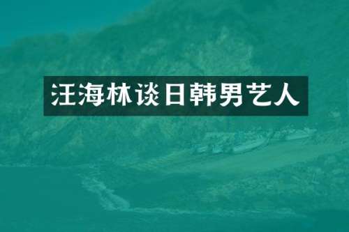 汪海林谈日韩男艺人