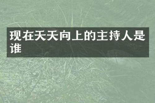 现在天天向上的主持人是谁