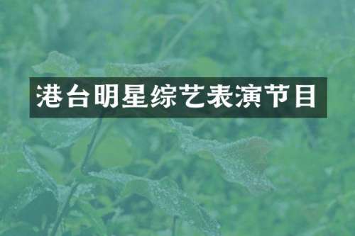 港台明星综艺表演节目