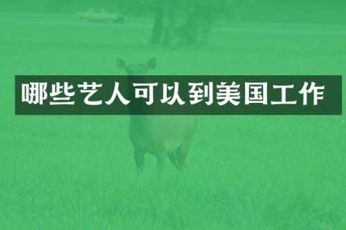 哪些艺人可以到美国工作