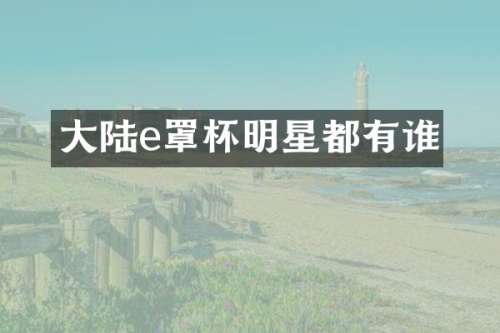 大陆e罩杯明星都有谁