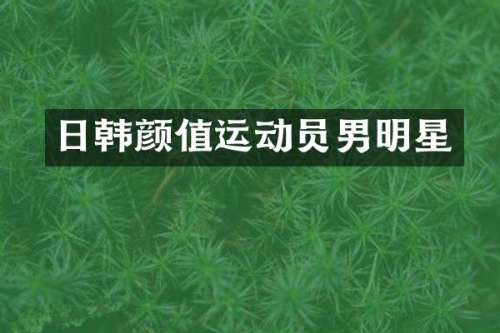 日韩颜值运动员男明星