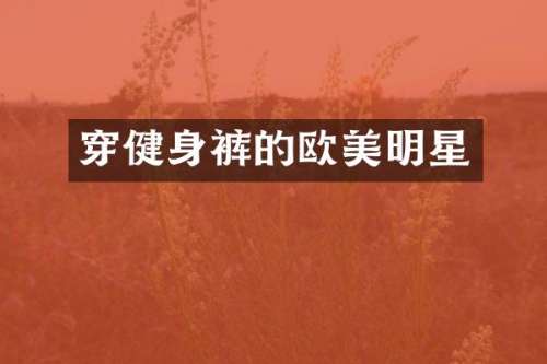 穿健身裤的欧美明星