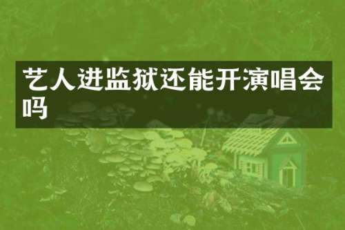 艺人进监狱还能开演唱会吗